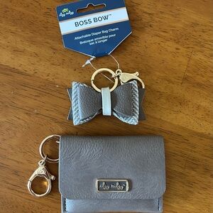 Itzy Ritzy Silver Boss Bow Keychain